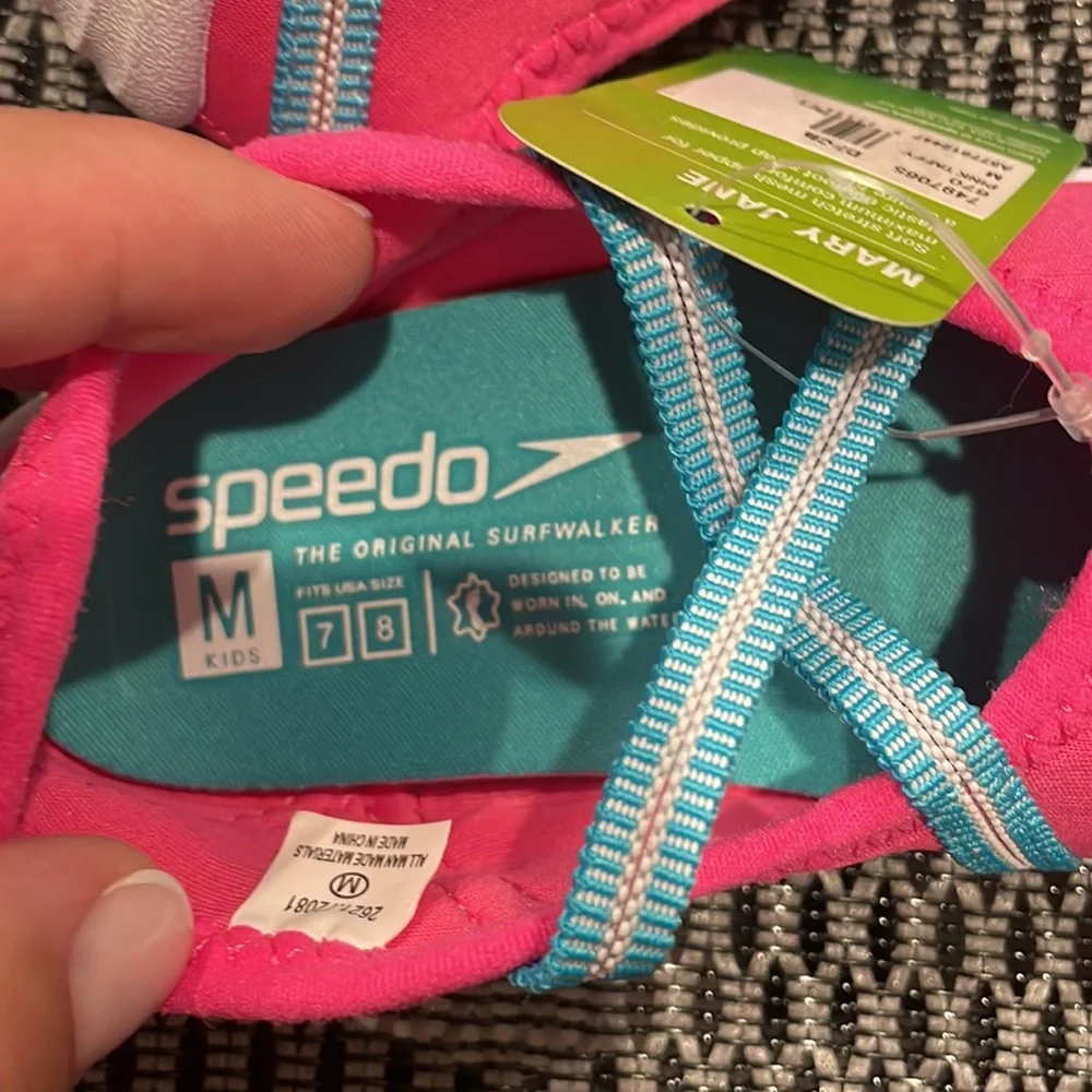 🆕 Speedo kids swim Maryjane water shoes size M toddler size 7/8